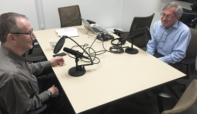 Rick Hasen and Dean Chemerinsky recording podcast
