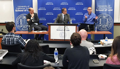 Image of Ed Whelan, Henry Weinstein and Rick Hasen at Feb. 22 Event