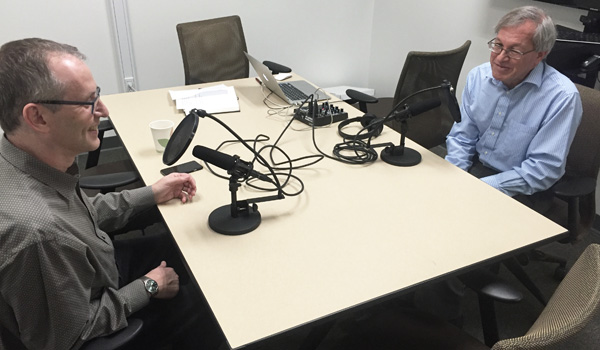 Prof. Hasen and Dean Chemerinsky recording podcast