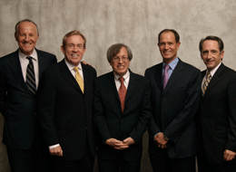 "Founding volunteers" from left to right, Thomas Malcolm, Mark Robinson, Jr., Erwin Chemerinsky, Gary Singer, Joe Dunn.