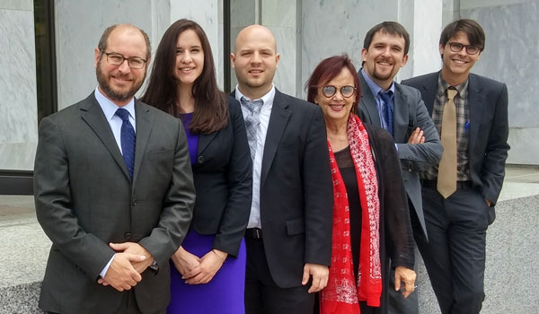 Group photo of attorneys and clinic students who testified at Library of Congress