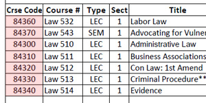 Course Code example