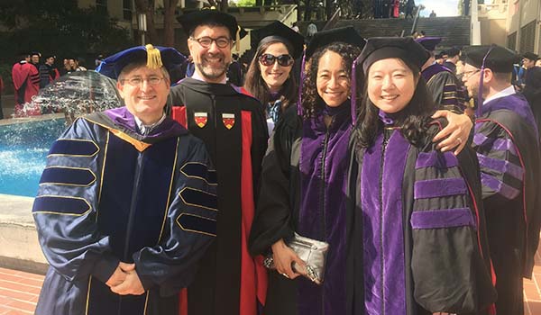 Group of faculty at commencement
