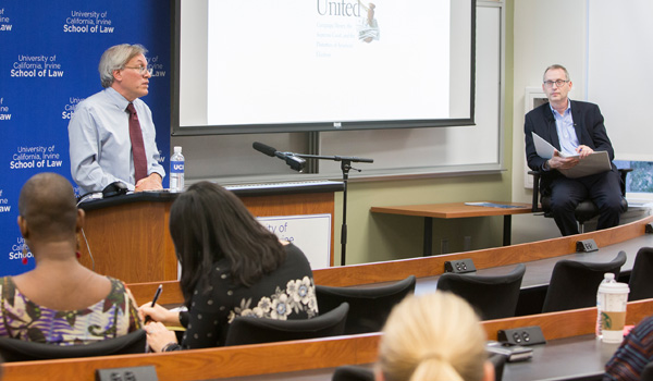 Prof. Hasen and Dean Chemerinsky at book talk 