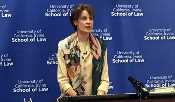 Joan Biskupic speaking at UCI Law 