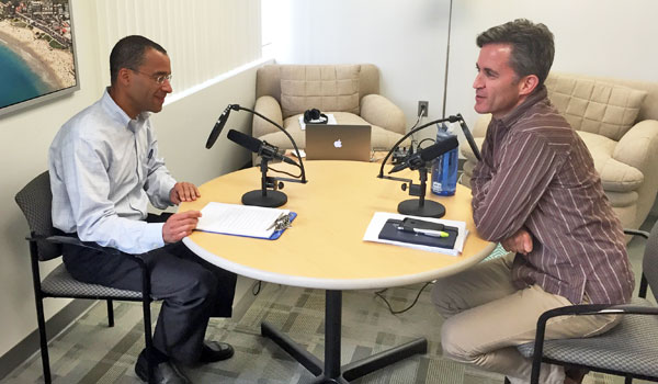 Prof. Glater and Prof. Kaye recording podcast