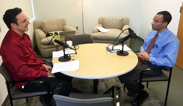 Prof. Talesh and Prof. Glater recording podcast